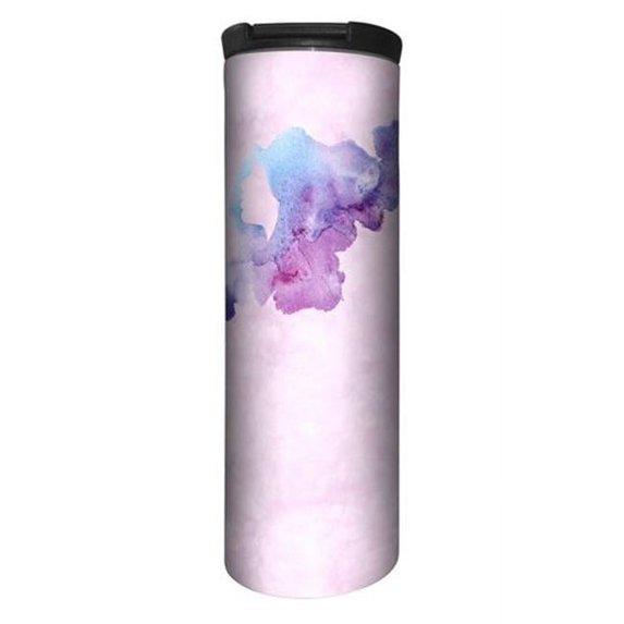 The Mountain 59915900021 17 oz Pink & Blue Watercolor Profile Barista Stainless Steel Travel Tumbler - Medium