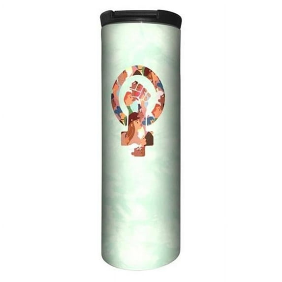 The Mountain 59916702811 17 oz Green Fist Face Barista Stainless Steel Travel Tumbler - Medium