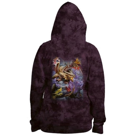 The Mountain 6664390 Purple Dragon Clan Zip Hoodie - Small