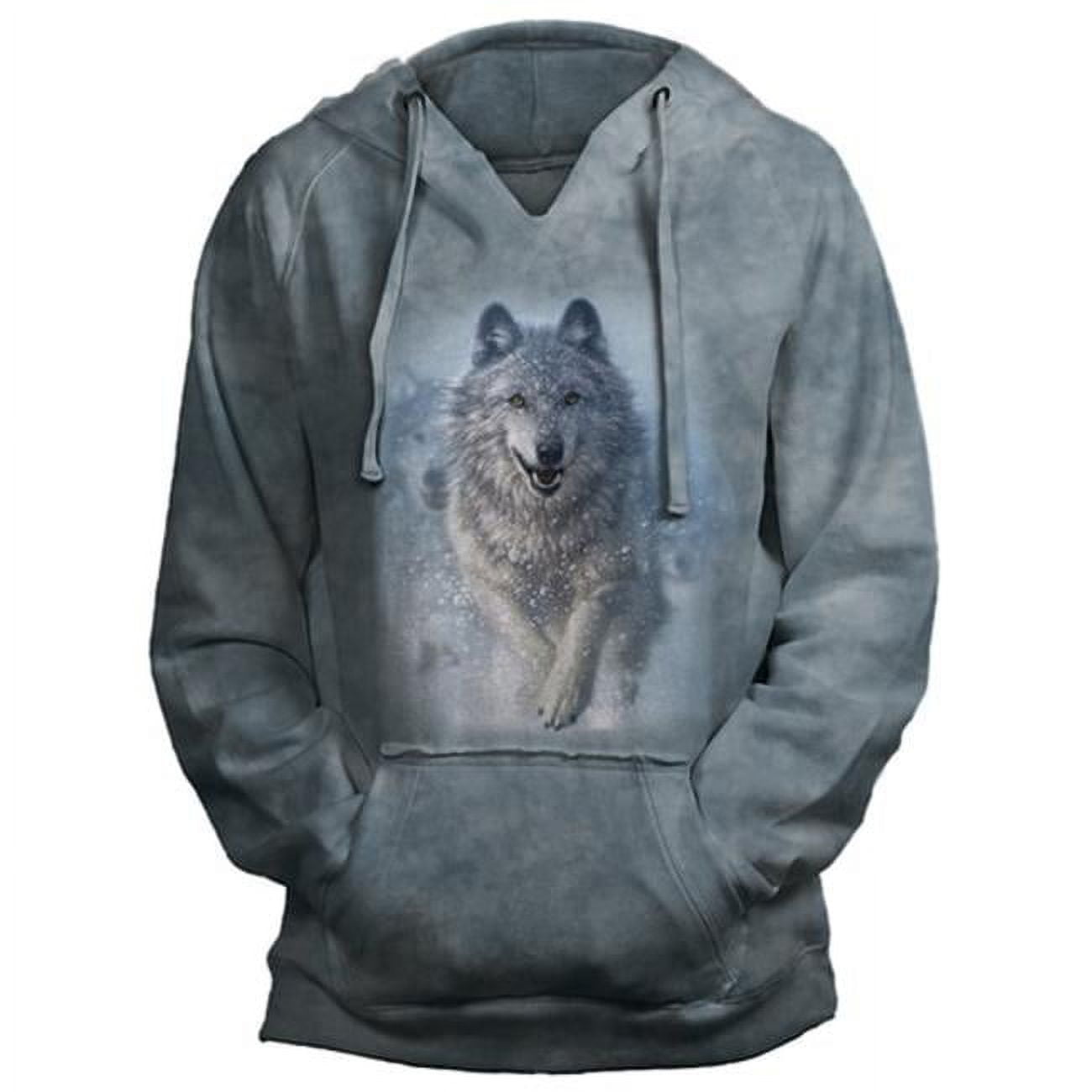 The Mountain 6736733 Blue Snow Plow VNeck Hoodie Extra Large