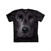 The Mountain Black Lab Face Adult T-Shirt, Black, Small