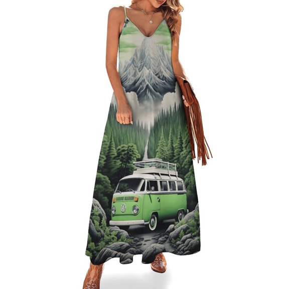The Mountain Is Calling Sleeveless Dress Women's Luxury Party Dress Birthday Dresses for Women
