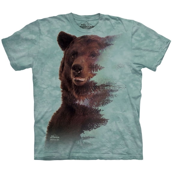 The Mountain Men's Brown Bear Forest T-shirt Green