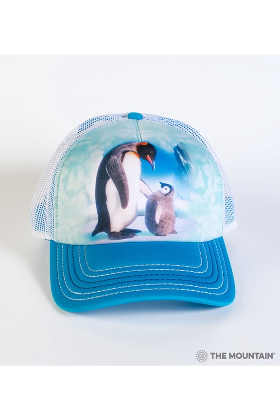 -Men's The Next Explorer Penguins Foam Trucker Hat Green Adult Trucker Cap