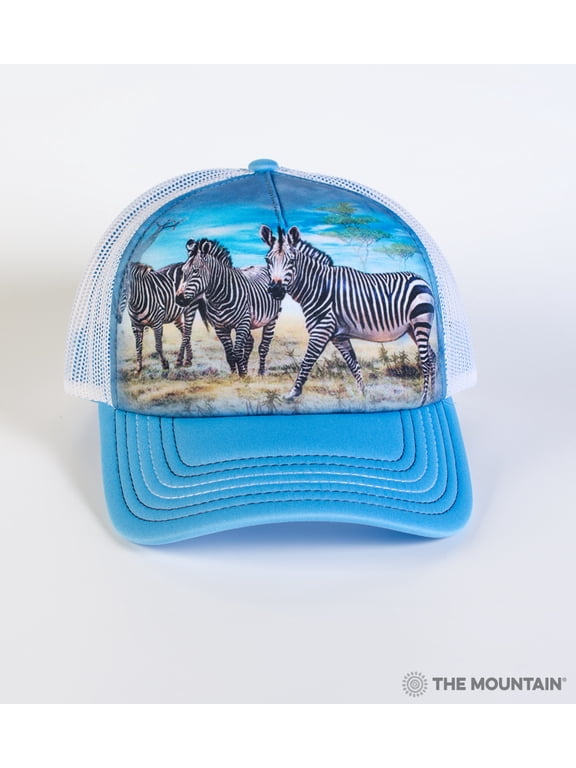 Men's Zebras Foam Trucker Cap Blue