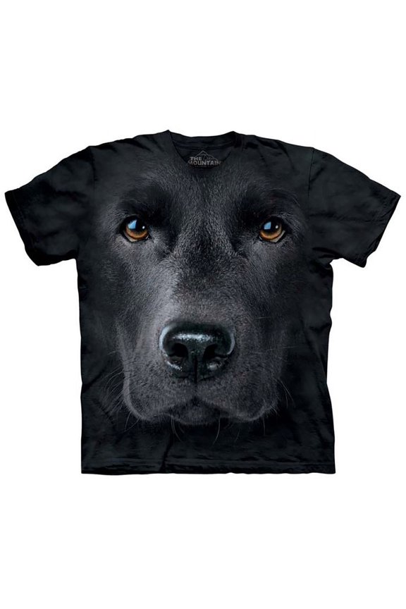 T-Shirt Black Lab Face Dog Tie Dye Shirt
