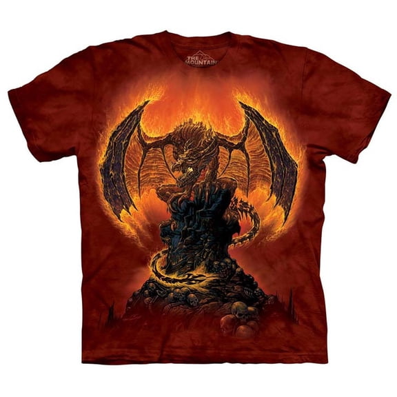 The Mountain T-Shirt Harbinger of Fire Fantasy Creature Tie Dye Shirt