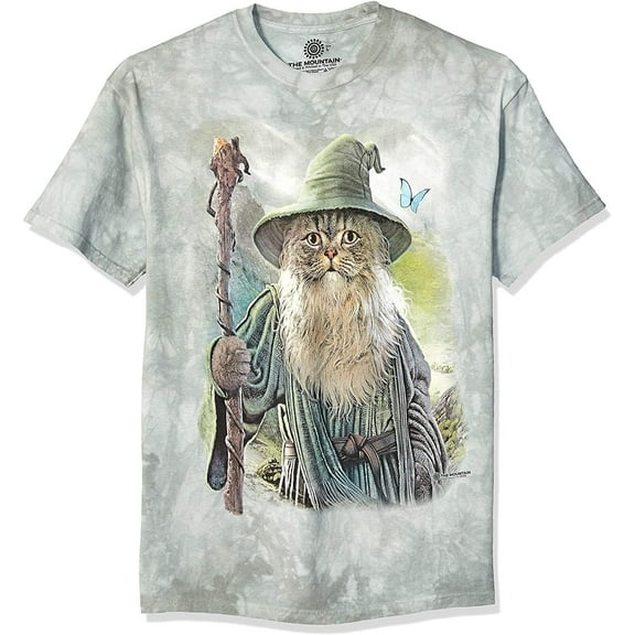 The Mountain Unisex Catdalf (Gandalf) Cat Spoof Movie T-Shirt - Green Tee