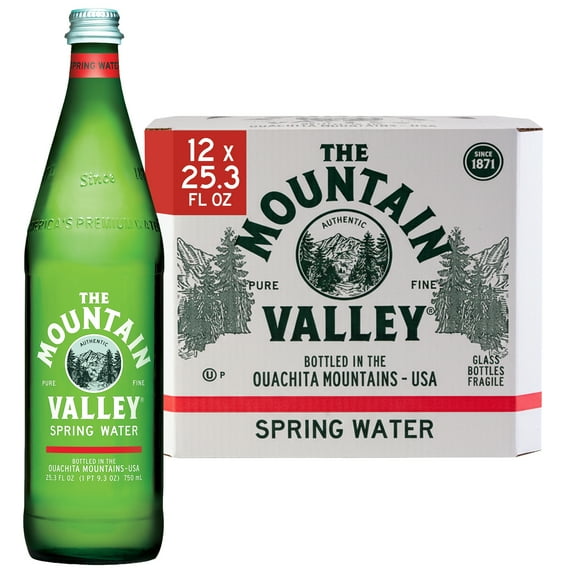 The Mountain Valley Spring Water, 750 mL, 12-Pack Glass Bottle