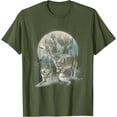 thumbnail image 1 of The Mountain Wolf Native American Wolf Wolves Lover Unisex T-Shirt for Men Women Kids Toddler,Military Green Color,Size M, 1 of 5
