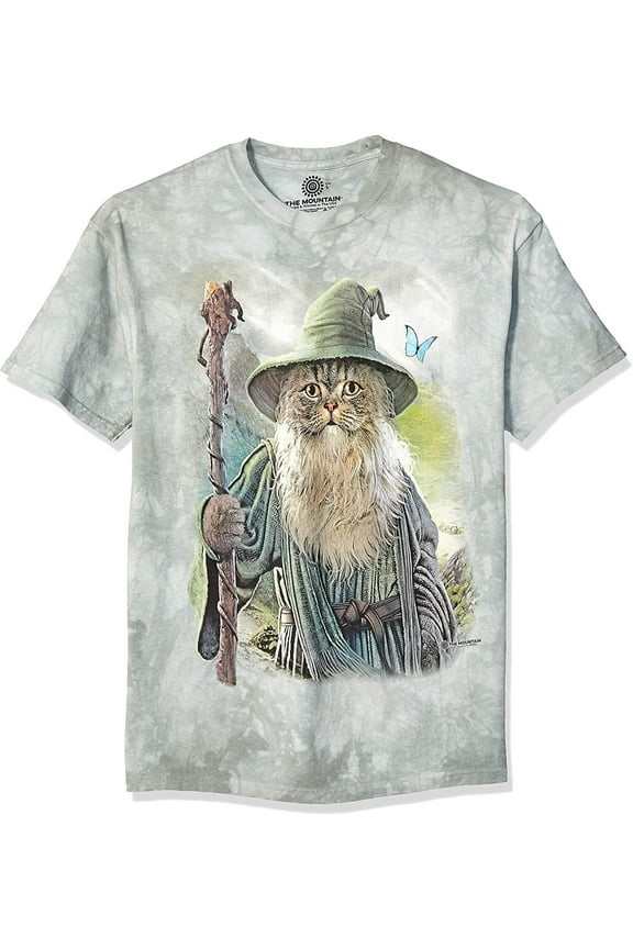unisex adult Catdalf T Shirt, Green, Medium US