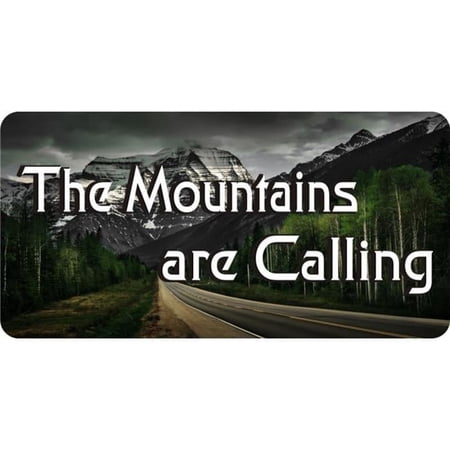 The Mountains Are Calling #2 Photo License Plate