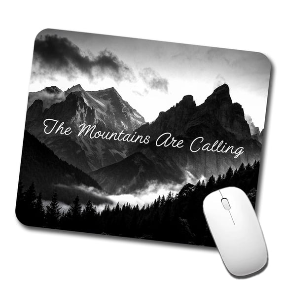 The Mountains Are Calling Adventure Awaits Mouse Pad Low Profile Gaming Mat