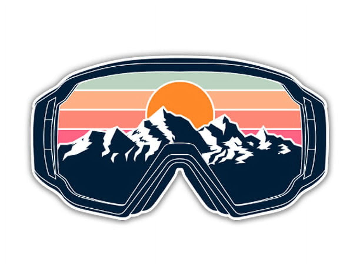 JB Print Sunset Mountain Ski Goggles | Ski Like A Girl Vinyl Decal Sticker  Car Waterproof Car Decal Bumper Sticker 5