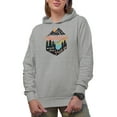 thumbnail image 1 of The Mountains Are Calling and I Must Go Art Merch Gift, Heather Grey Hooded Sweatshirt or Hoodie, Large, 1 of 5