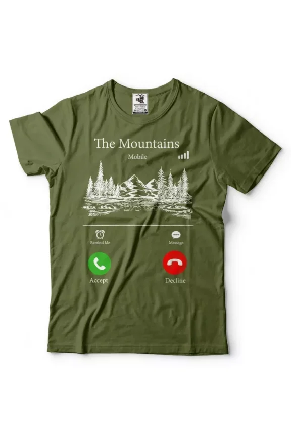 The Mountains Mobile Mountains Are Calling T-Shirt Answer The Call T-Shirt Tee Unisex S-5XL Hot Trending Shirt, Vintage Birthday Gift