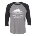 thumbnail image 1 of The Mountains are Calling Unisex 3/4 Sleeve Baseball Raglan Tee, 1 of 2