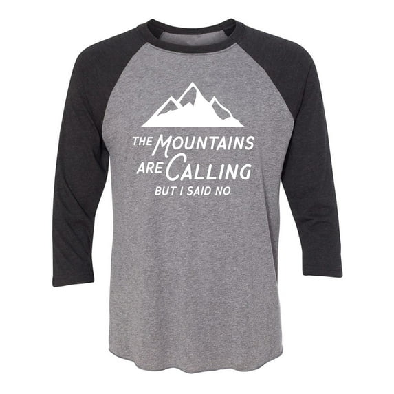 The Mountains are Calling Unisex 3/4 Sleeve Baseball Raglan Tee