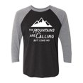 thumbnail image 1 of The Mountains are Calling Unisex 3/4 Sleeve Baseball Raglan Tee, 1 of 3