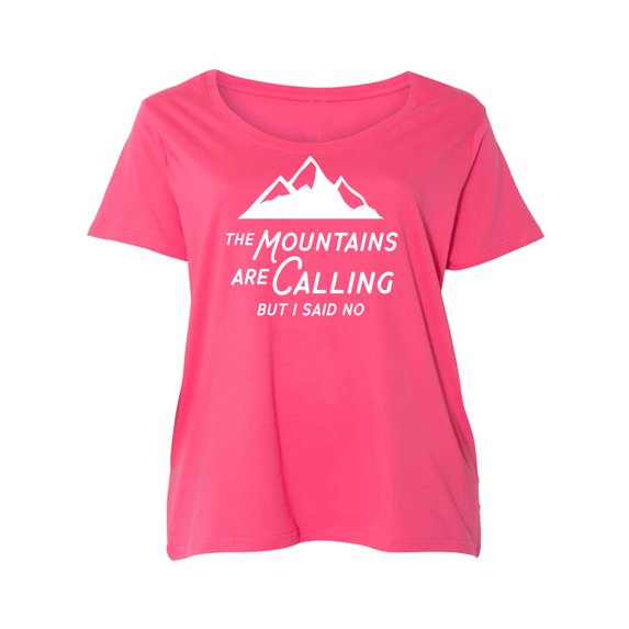 The Mountains are Calling Womens Plus Size Scoopneck Tee
