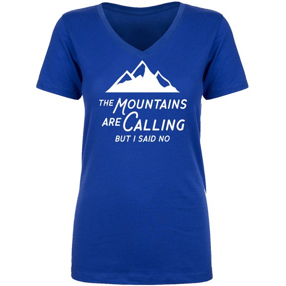 The Mountains are Calling Womens V-Neck T-Shirt