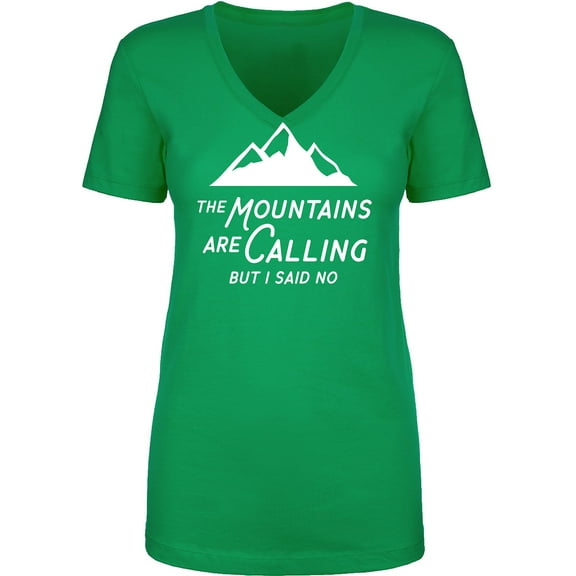 The Mountains are Calling Womens V-Neck T-Shirt