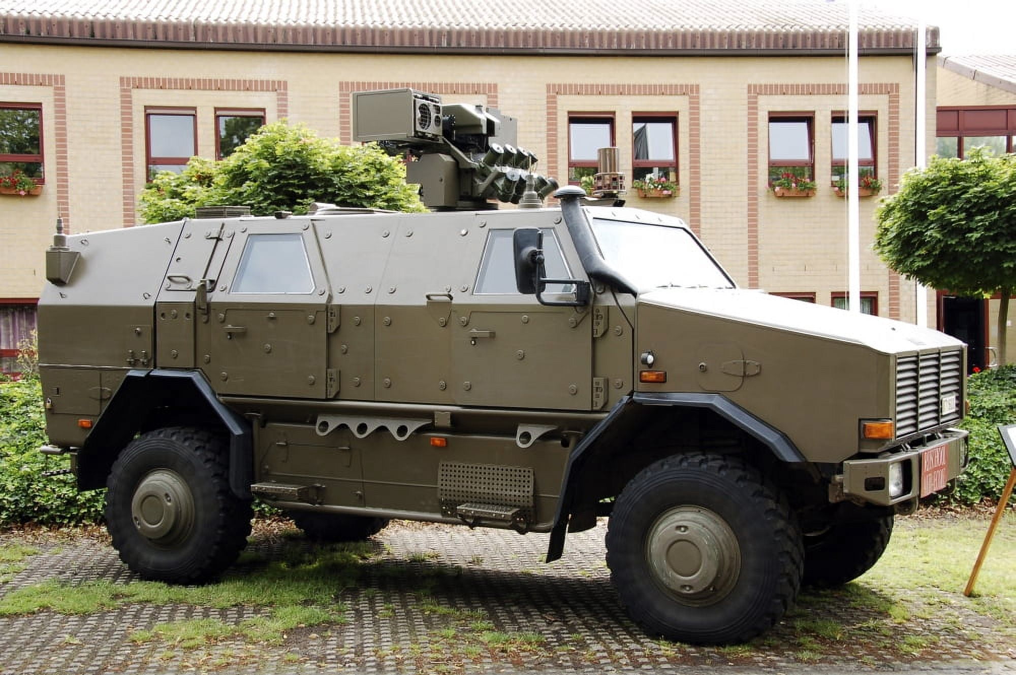 The Multi-Purpose Protected Vehicle Dingo II used by the Belgian Army Canvas Art - Luc De JaegerStocktrek Images (34 x 23)
