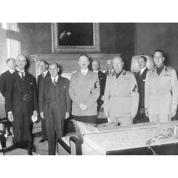 The Munich Conference That Ceded The Czech Sudetenland To Germany. Chamberlain History (24 x 18)