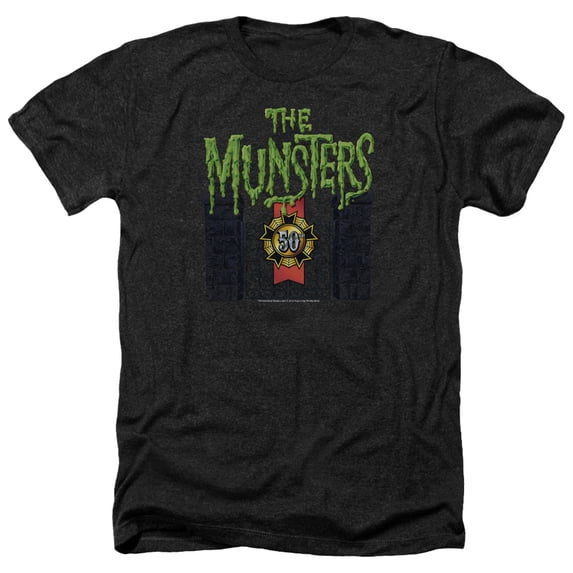 The Munsters - 50 Year Logo - Heather Short Sleeve Shirt - XXX-Large