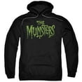 thumbnail image 1 of The Munsters Distress Logo Adult Pullover Hoodie Sweatshirt Black, 1 of 2