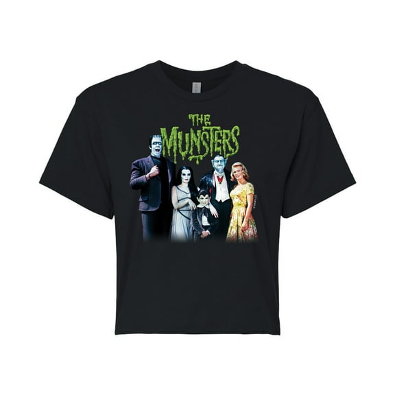 The Munsters - Family Poster - Junior's Cropped Tee