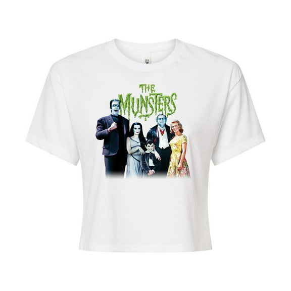 The Munsters - Family Poster - Junior's Cropped Tee