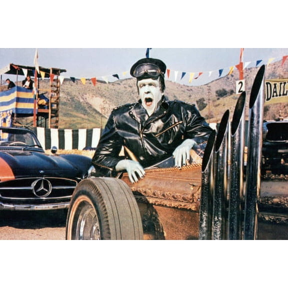 The Munsters Fred Gwynne 24X36 Poster Drag Racing Car