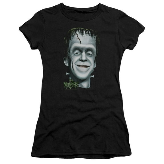 The Munsters Hermans Head Junior Women's T-Shirt Sheer Black