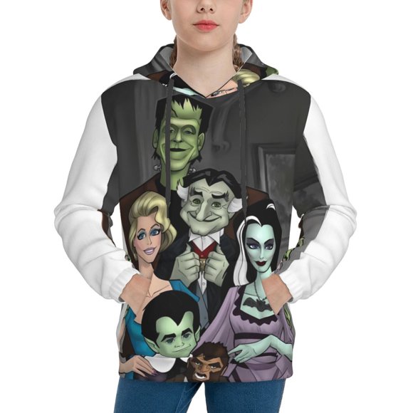The Munsters Hoodie, Casual Unisex Youth Hoodie, Fashion Novelty Long Sleeve Pullover Sweatshirt Hooded For Kid, Teens And Adults