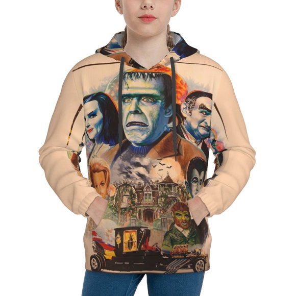The Munsters Hoodie, Casual Unisex Youth Hoodie, Fashion Novelty Long Sleeve Pullover Sweatshirt Hooded For Kid, Teens And Adults