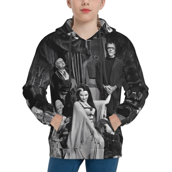 The Munsters Hoodie, Casual Unisex Youth Hoodie, Fashion Novelty Long Sleeve Pullover Sweatshirt Hooded For Kid, Teens And Adults