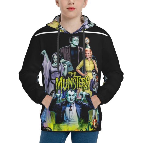 The Munsters Hoodie, Casual Unisex Youth Hoodie, Fashion Novelty Long Sleeve Pullover Sweatshirt Hooded For Kid, Teens And Adults