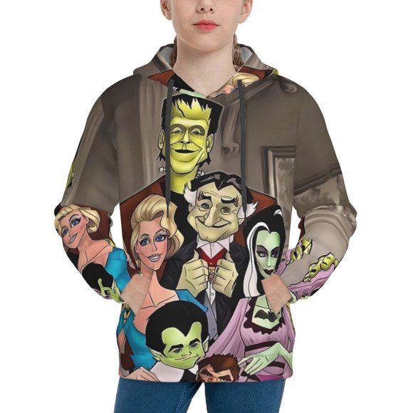 The Munsters Hoodie, Casual Unisex Youth Hoodie, Fashion Novelty Long Sleeve Pullover Sweatshirt Hooded For Kid, Teens And Adults