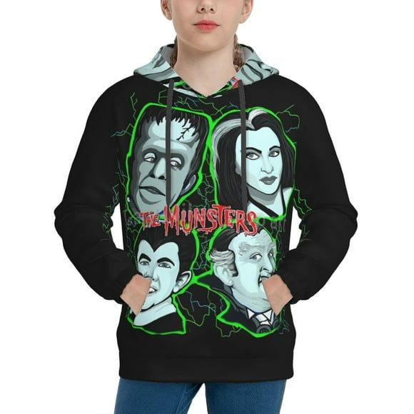 The Munsters Hoodie, Casual Unisex Youth Hoodie, Fashion Novelty Long Sleeve Pullover Sweatshirt Hooded For Kid, Teens And Adults