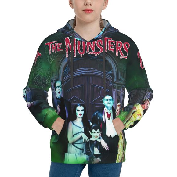 The Munsters Hoodie, Casual Unisex Youth Hoodie, Fashion Novelty Long Sleeve Pullover Sweatshirt Hooded For Kid, Teens And Adults