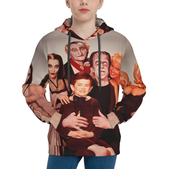 The Munsters Hoodie, Casual Unisex Youth Hoodie, Fashion Novelty Long Sleeve Pullover Sweatshirt Hooded For Kid, Teens And Adults