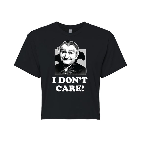 The Munsters - I Dont Care - Junior's Cropped Tee