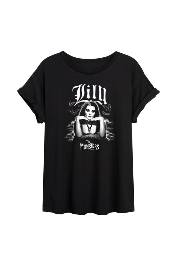 - Lily Munster - Women's Oversized Graphic T-Shirt