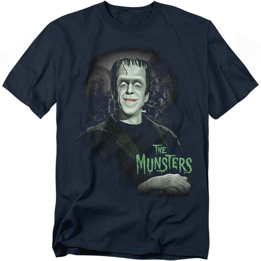 The Munsters American Gothic Licensed T-Shirt – Black, 100% Cotton, Men's