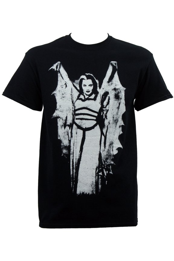 The Munsters Men's Lily Bat Wing T-Shirt Black S
