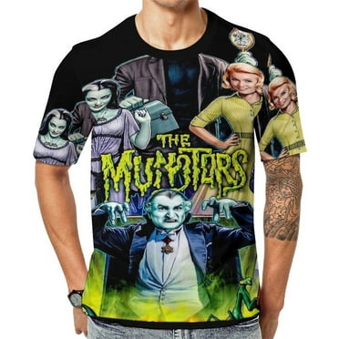The-Munsters Short Sleeve Round Neck Graphic Tee 3D Pattern Printed Tops Casual Sweatshirt for Men Women S
