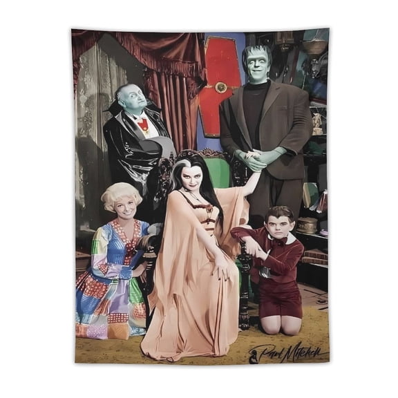 The Munsters Tapestry Wall Hanging, Elegant Wall Hanging Tapestries Wall Art for Bedroom Decor, Outdoor, Parties 30"x40"