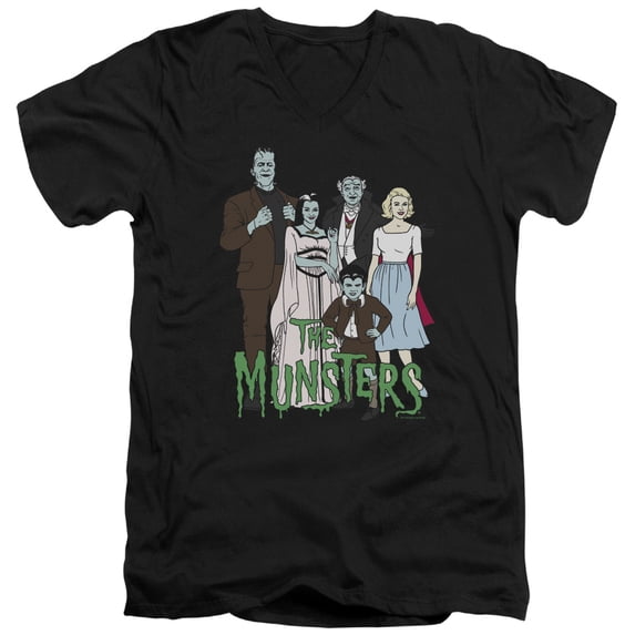 The Munsters - The Family - Slim Fit V Neck Shirt - Small