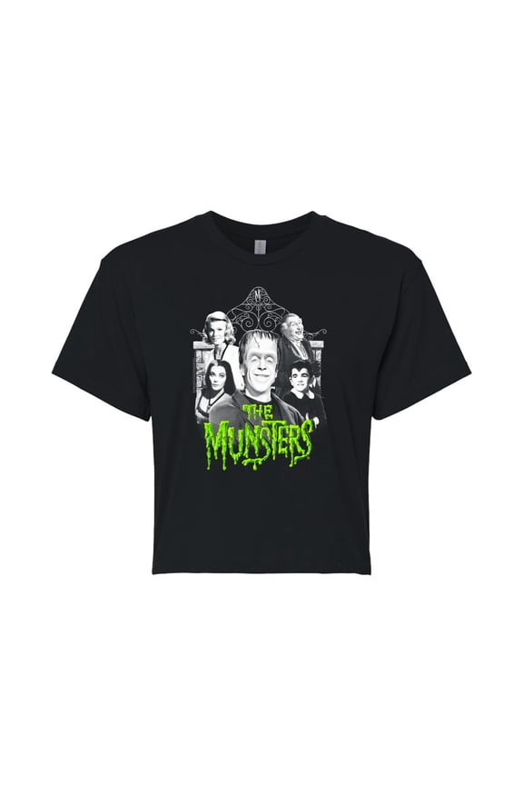 - The Munsters Art - Junior's Cropped Tee